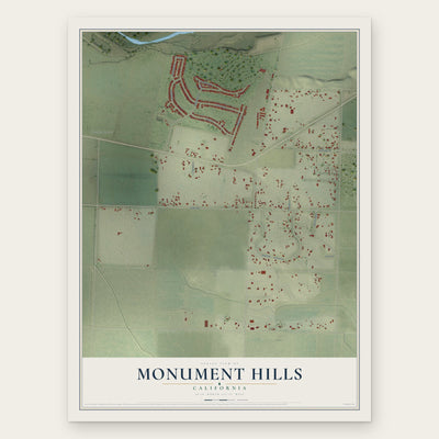 Monument Hills, California map print, the full design