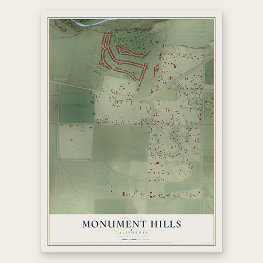 Monument Hills, California map print, the full design