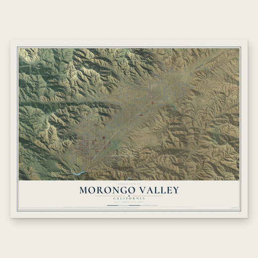 Morongo Valley, California map print, the full design