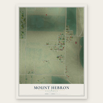 Mount Hebron, California map print, the full design