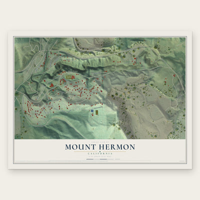 Mount Hermon, California map print, the full design