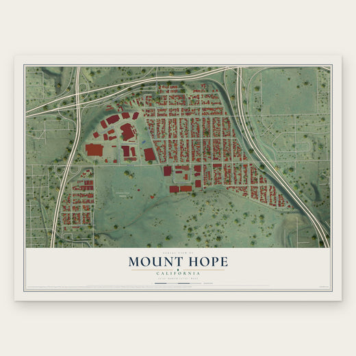 Mount Hope, California map print, the full design