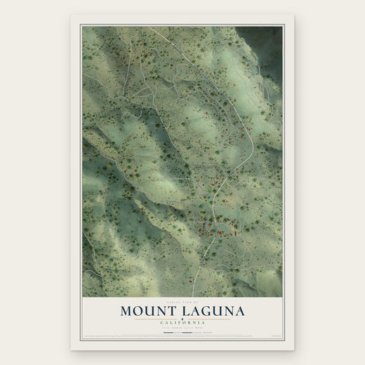 Mount Laguna, California map print, the full design