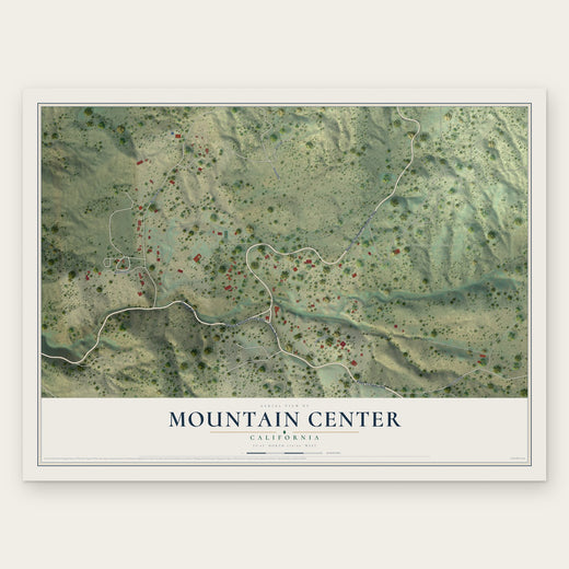 Mountain Center, California map print, the full design