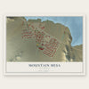 Mountain Mesa, California map print, the full design