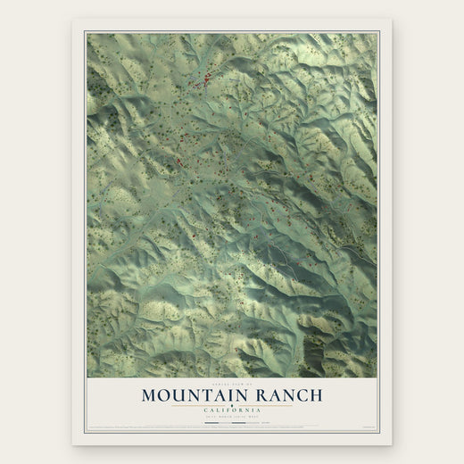 Mountain Ranch, California map print, the full design