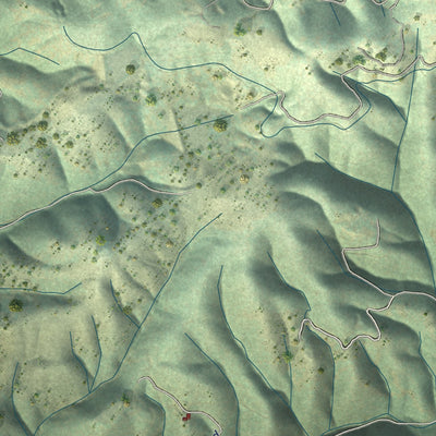 Second close-up of the map of Murphys, California print showing more streets and buildings