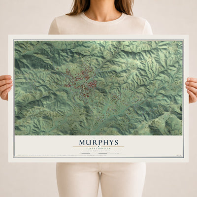 Map of Murphys, California, 18 x 24 inch unframed archival matte print