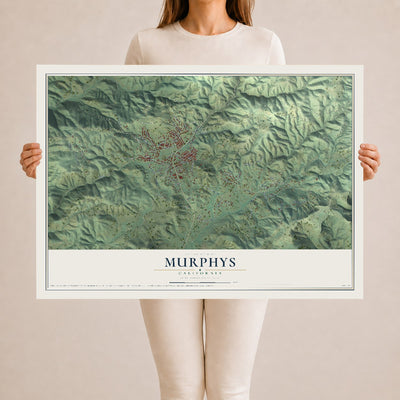 Map of Murphys, California, 24 x 36 inch unframed archival matte print