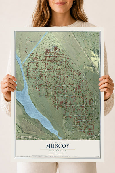 Map of Muscoy, California, 18 x 24 inch unframed archival matte print