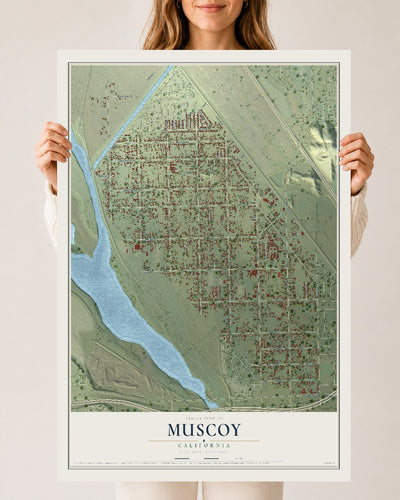 Map of Muscoy, California, 24 x 36 inch unframed archival matte print