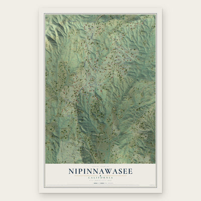 Nipinnawasee, California map print, the full design