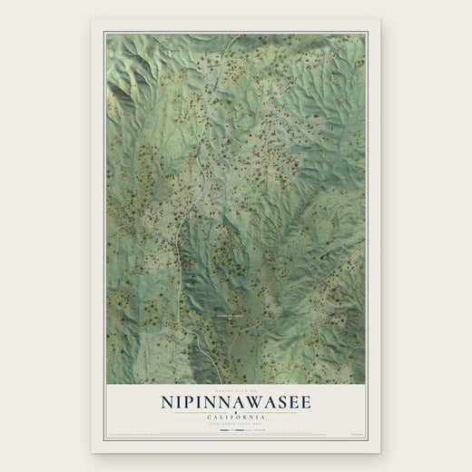 Nipinnawasee, California map print, the full design