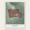 Nob Hill, California map print, the full design