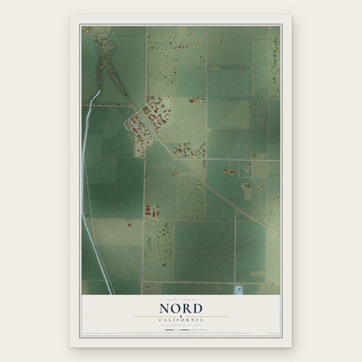 Nord, California map print, the full design