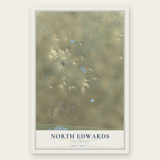 North Edwards, California map print, the full design