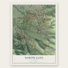 North Gate, California map print, the full design