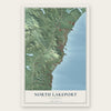 North Lakeport, California map print, the full design