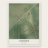 Nubieber, California map print, the full design