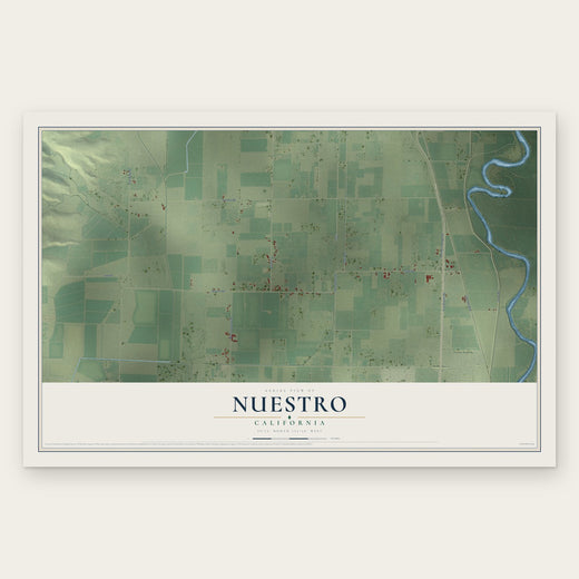 Nuestro, California map print, the full design