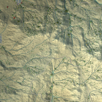Second close-up of the map of Nuevo, California print showing more streets and buildings