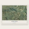 Oak Glen, California map print, the full design