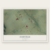 Oakville, California map print, the full design