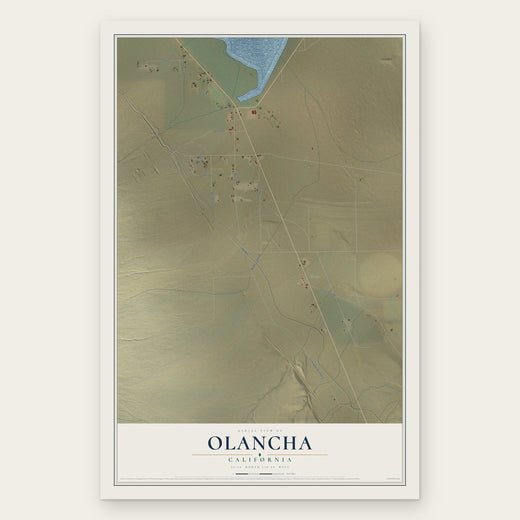 Olancha, California map print, the full design