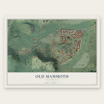 Old Mammoth, California map print, the full design