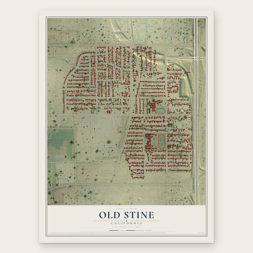 Old Stine, California map print, the full design