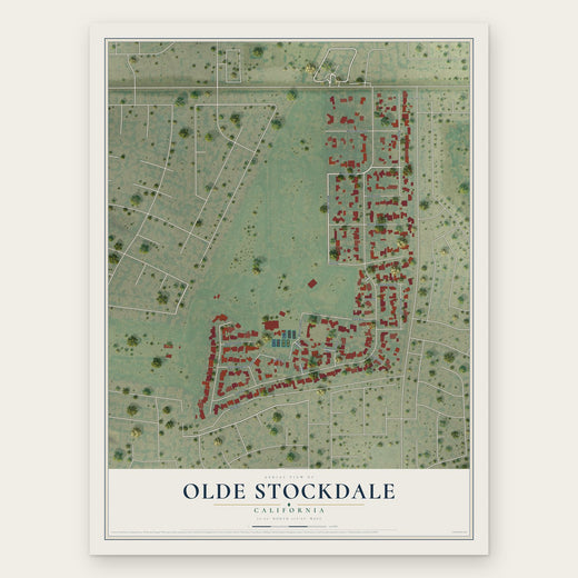 Olde Stockdale, California map print, the full design