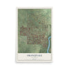Map of Orangevale, California, 12 x 18 inch unframed archival matte print
