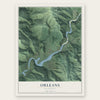 Orleans, California map print, the full design