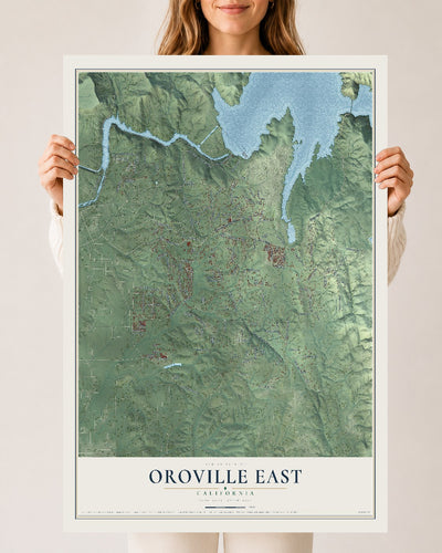Map of Oroville East, California, 24 x 36 inch unframed archival matte print