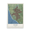Map of Oxnard, California, 12 x 18 inch unframed archival matte print