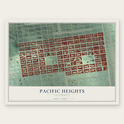 Pacific Heights, California map print, the full design
