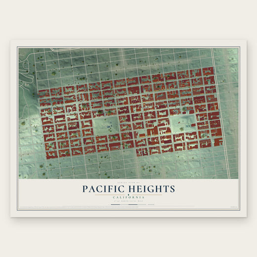 Pacific Heights, California map print, the full design
