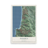Map of Pacifica, California, 12 x 18 inch unframed archival matte print