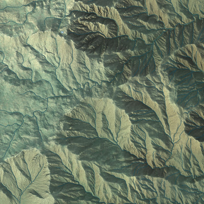 Second close-up of the map of Palm Springs, California print showing more streets and buildings