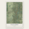 Palo Cedro, California map print, the full design