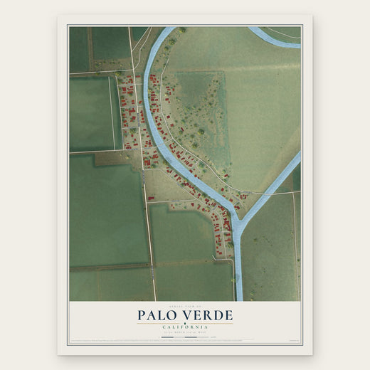 Palo Verde, California map print, the full design