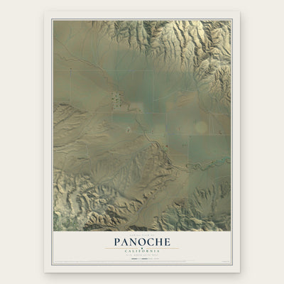 Panoche, California map print, the full design