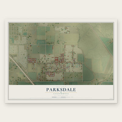 Parksdale, California map print, the full design
