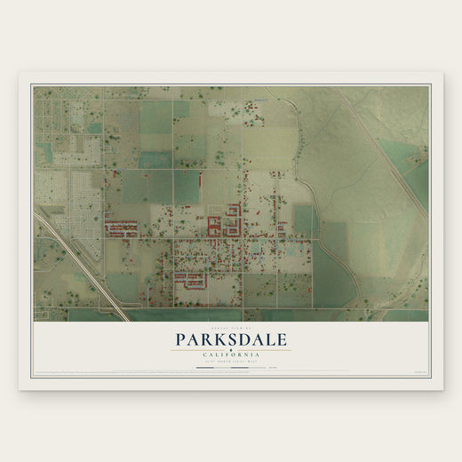 Parksdale, California map print, the full design