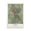 Map of Parkway, California, 12 x 18 inch unframed archival matte print