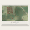 Parkwood, California map print, the full design