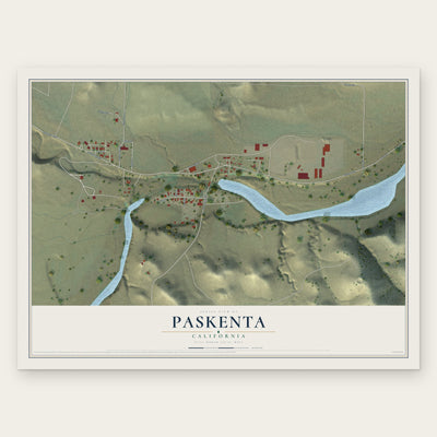 Paskenta, California map print, the full design