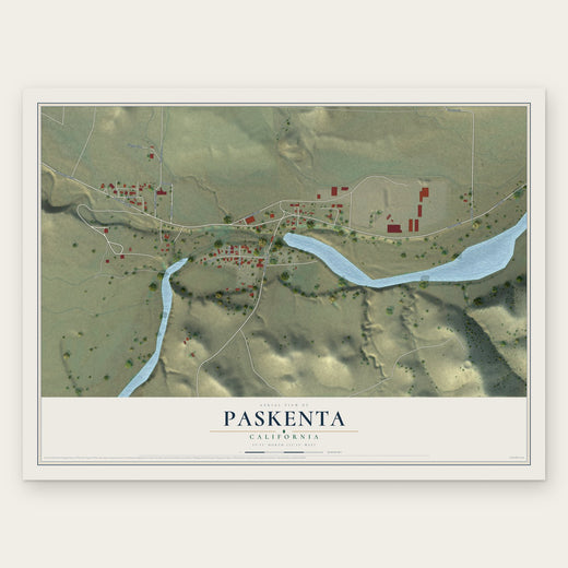 Paskenta, California map print, the full design