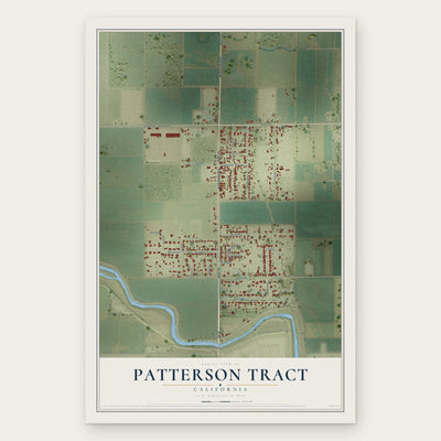 Patterson Tract, California map print, the full design