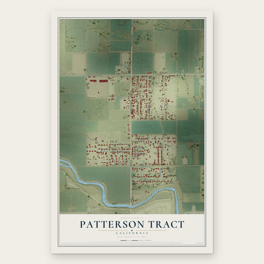 Patterson Tract, California map print, the full design